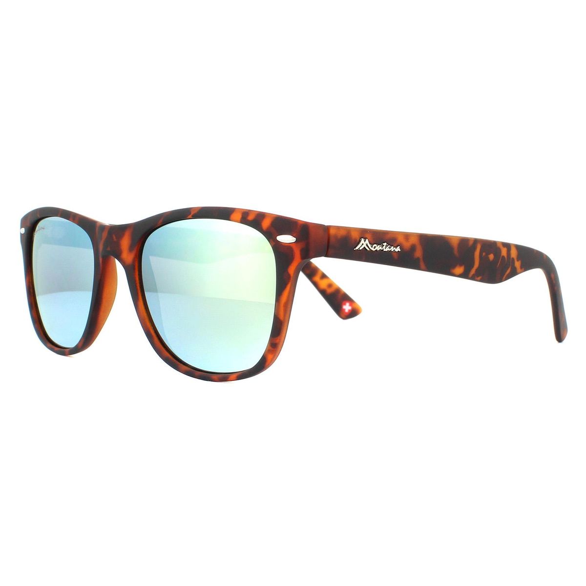 Matte Schildpatt-Sonnenbrille in Rechteckform