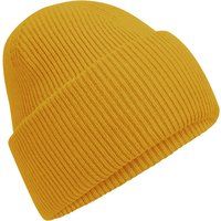 Klassische gerippte Beanie mit Umschlag