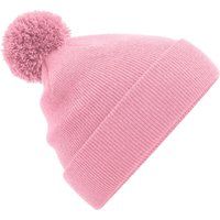 Klassische Rippstrick-Beanie mit Bommel