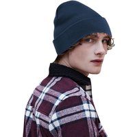 Klassische Strickbeanie mit breitem Umschlag