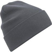 Klassische gerippte Beanie mit Umschlag