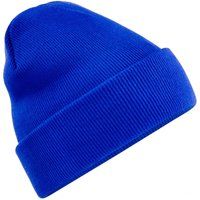 Rippstrick-Beanie mit Umschlag