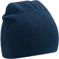 Doppellagige Rippstrick-Beanie