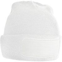 Rippstrick-Beanie mit personalisierbarem Aufnäher