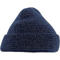 Reflektierende Strickmütze mit Umschlag