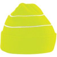 Reflektierende Strickmütze mit Umschlag