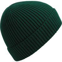 Gerippte Beanie mit Umschlag