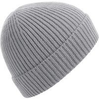 Gerippte Beanie mit Umschlag