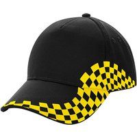 Baseballkappe mit Rennflaggen Karomuster