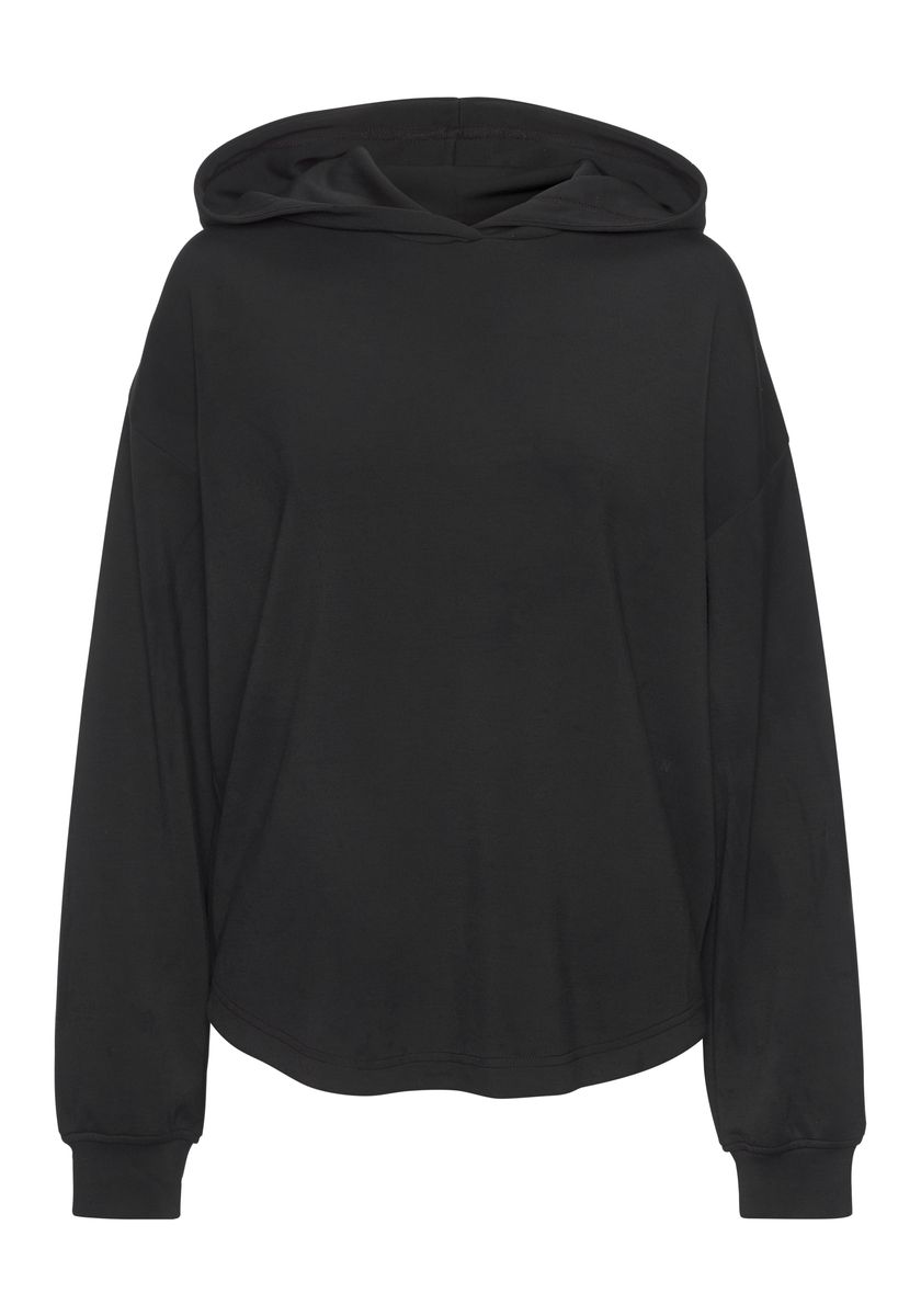Schwarzes Hoodie-Sweatshirt mit Relaxed Fit