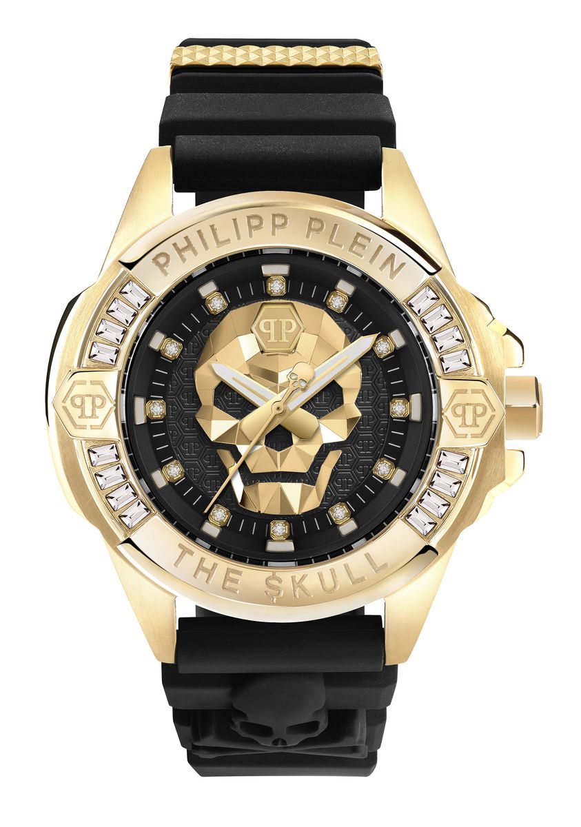 The Skull Armbanduhr mit Kristallbesatz