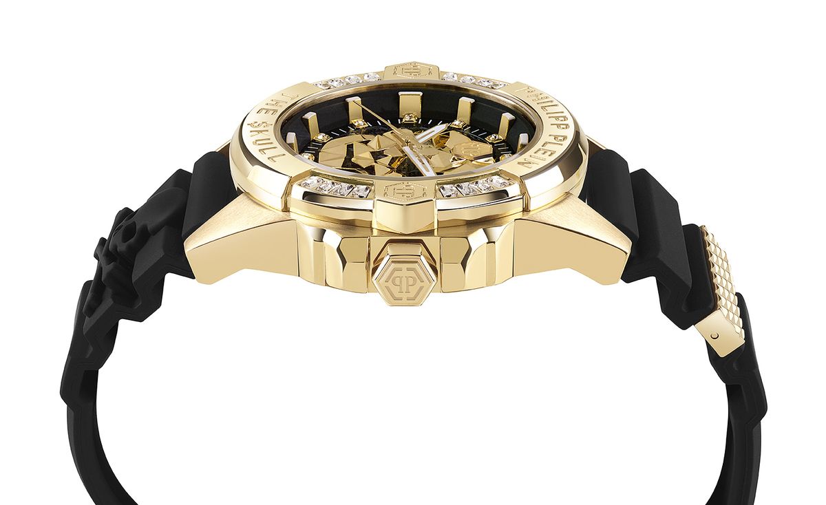 The Skull Armbanduhr mit Kristallbesatz