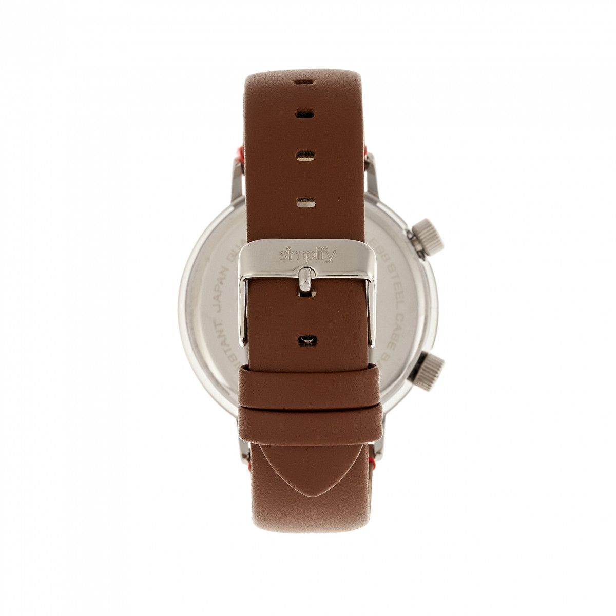 Minimalistische Weltzeit Uhr mit Lederarmband