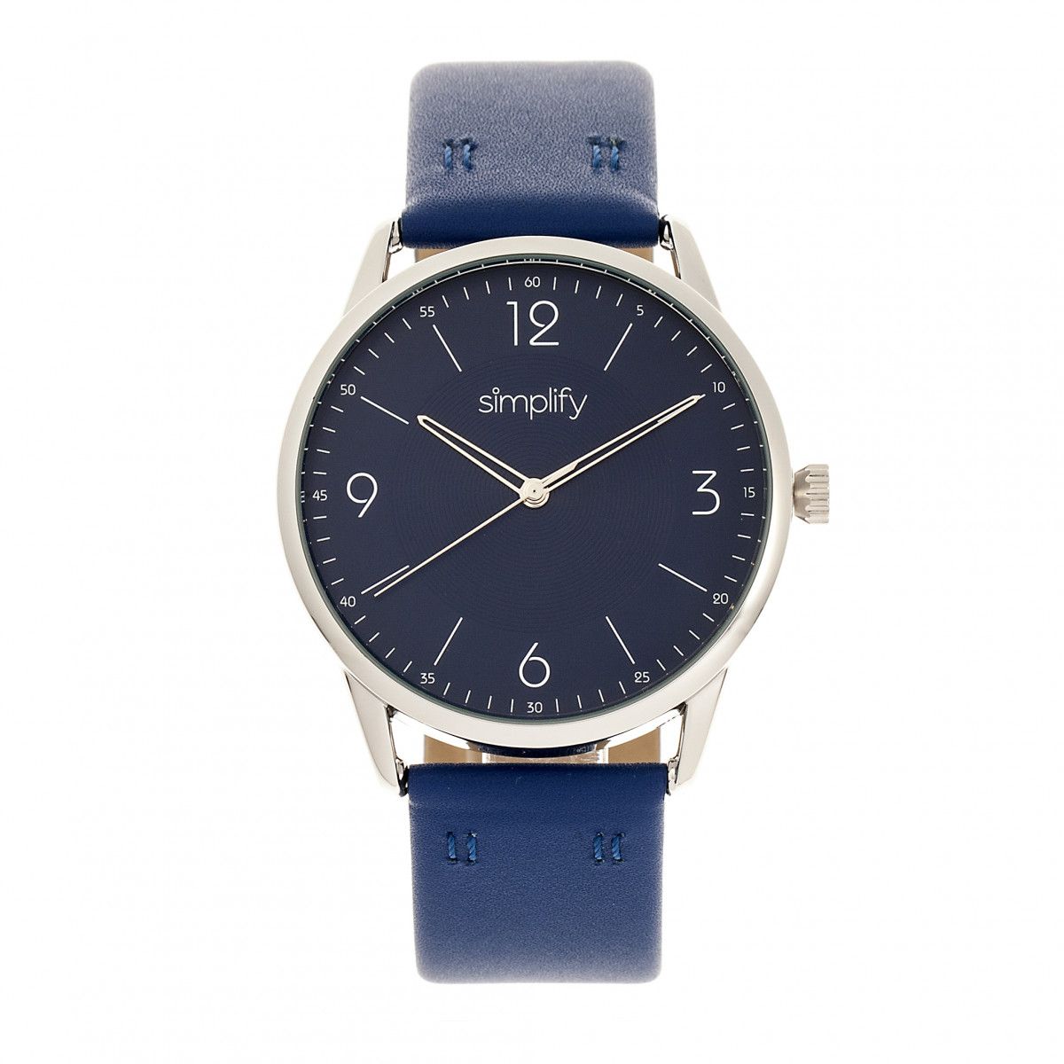 Minimalistische Lederarmbanduhr