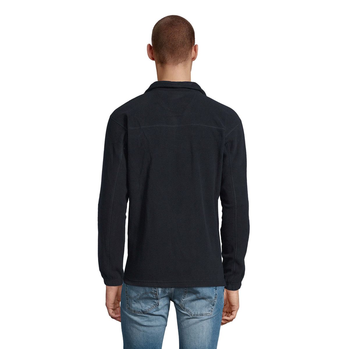 Klassischer Fleece-Pullover mit Halbreißverschluss