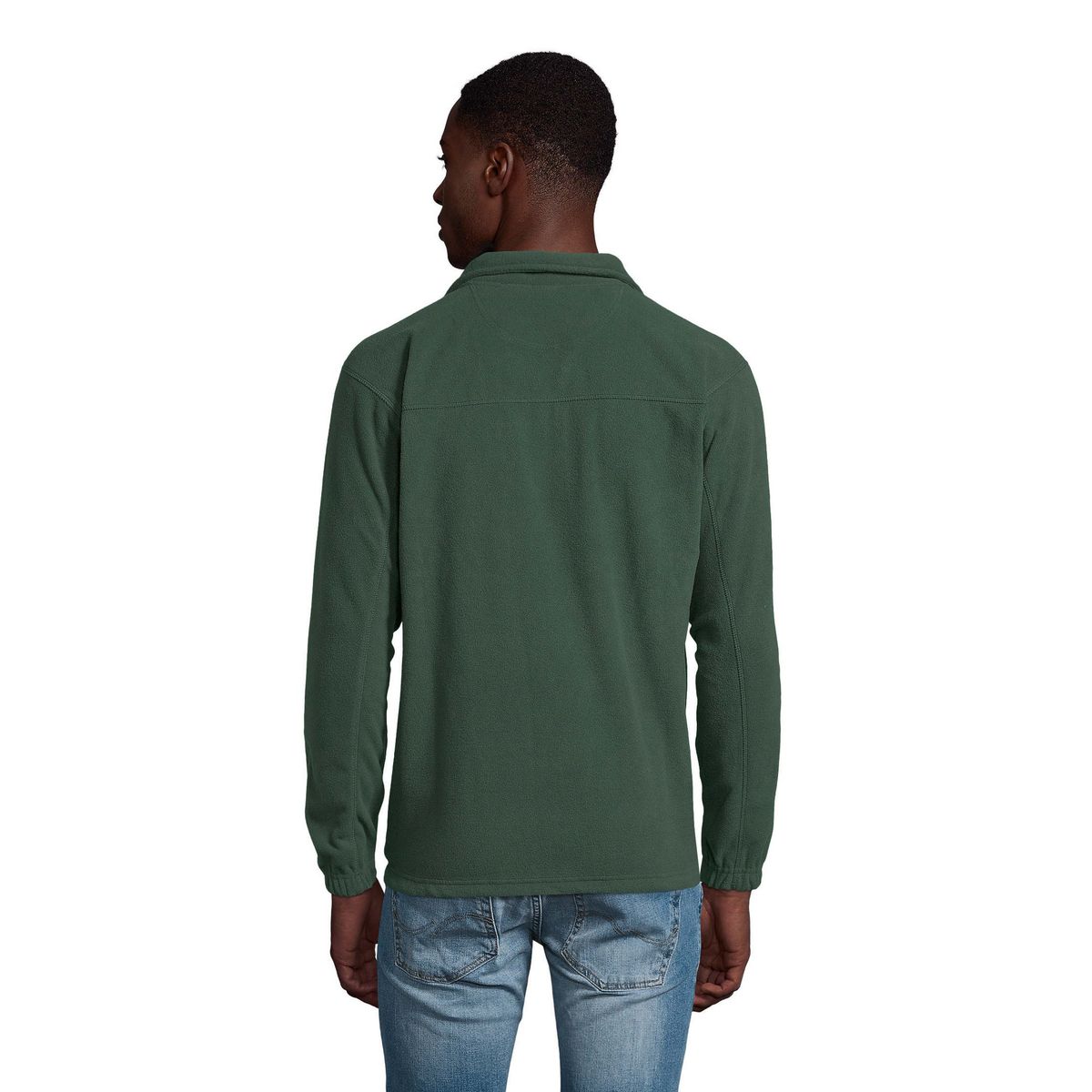 Klassischer Fleece-Pullover mit Halbreißverschluss