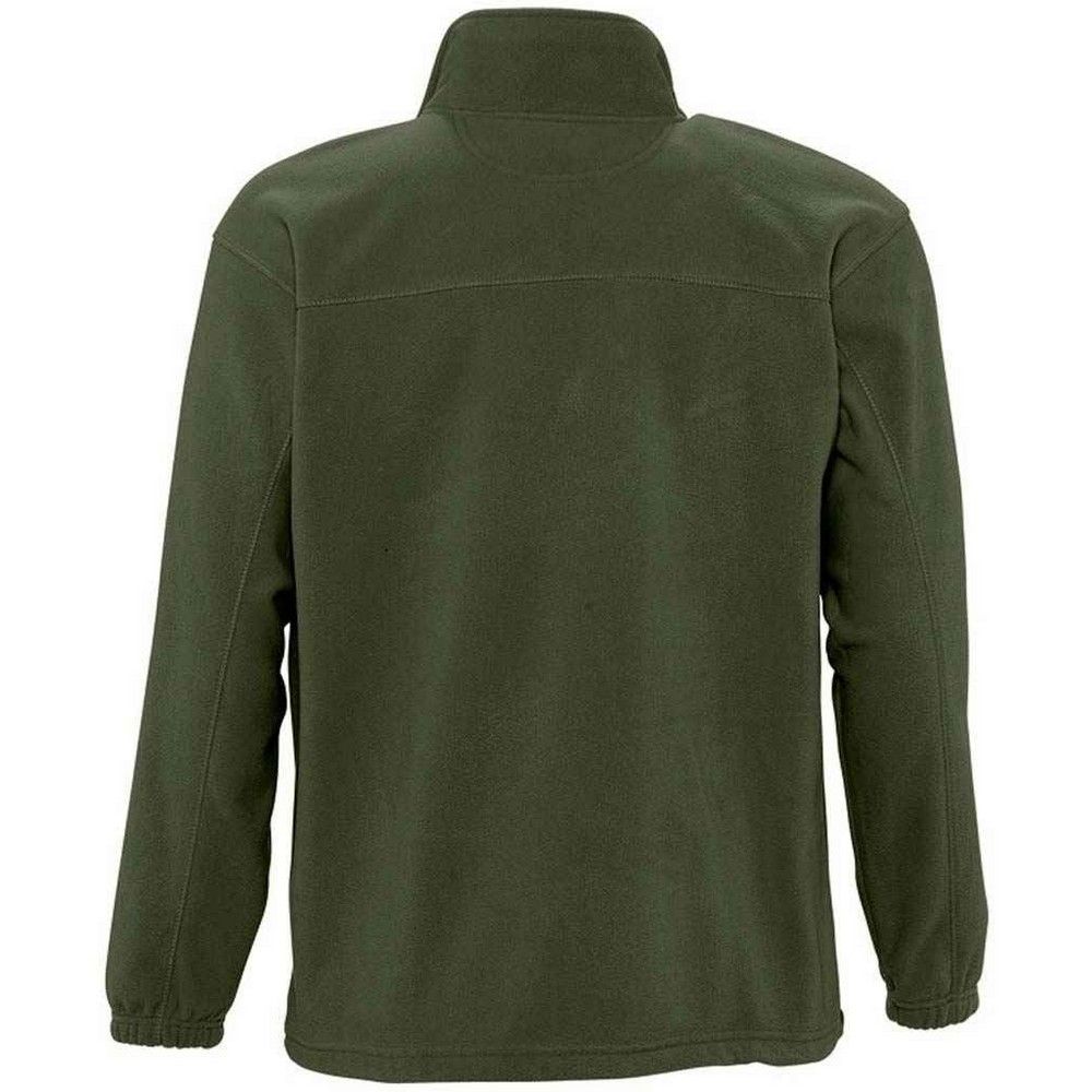 Einfarbige Fleecejacke mit Reißverschluss