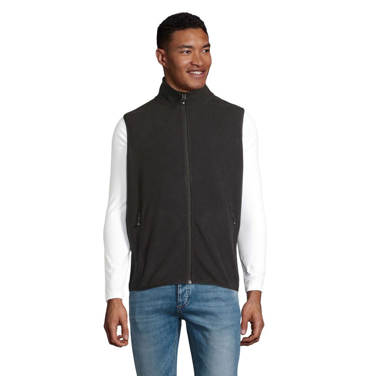 Recycelte Fleece-Weste mit Reißverschluss