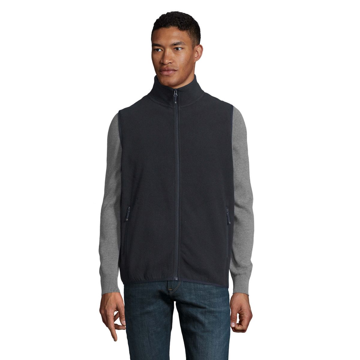 Recycled Fleece-Weste mit Reißverschluss