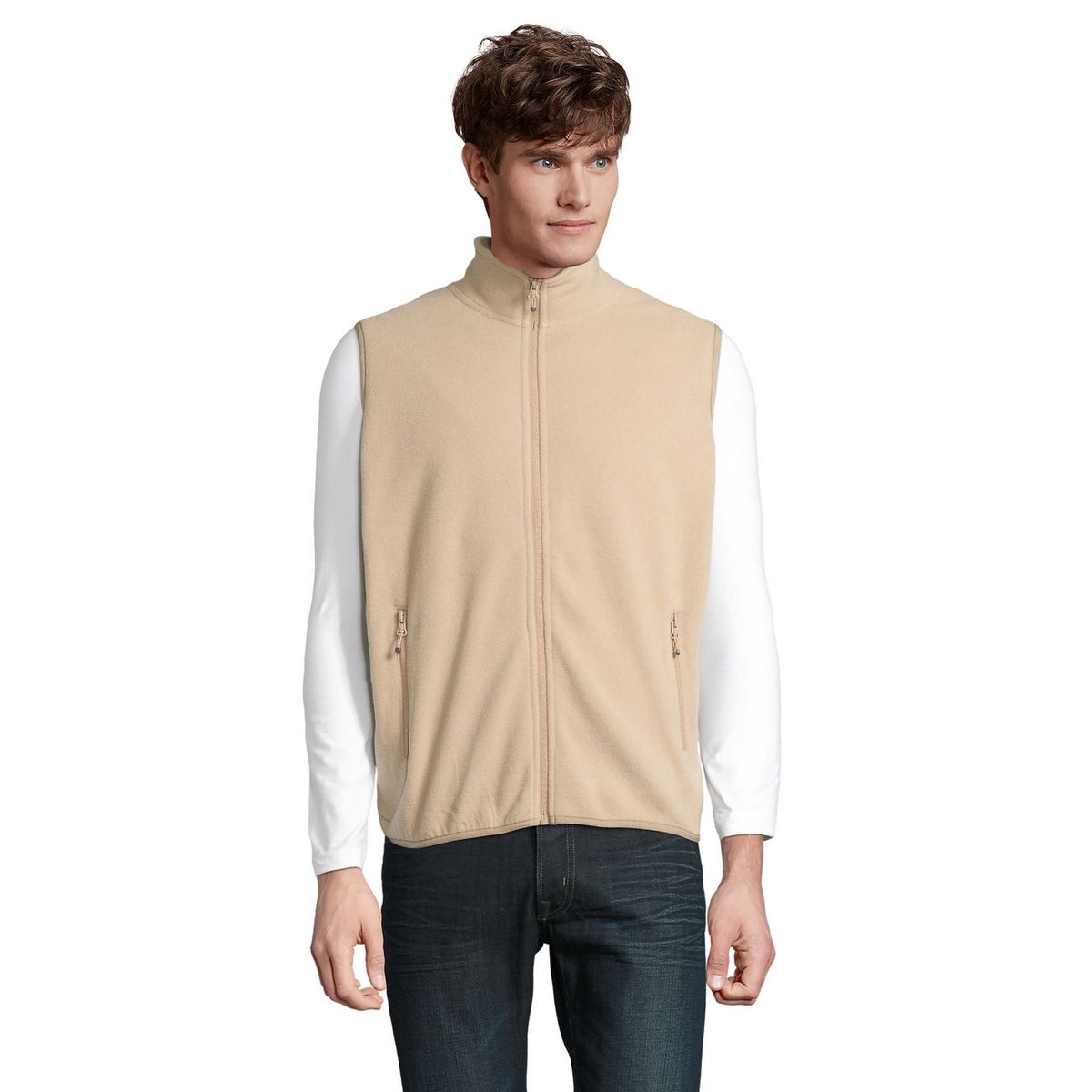Fleece-Weste mit Reißverschluss