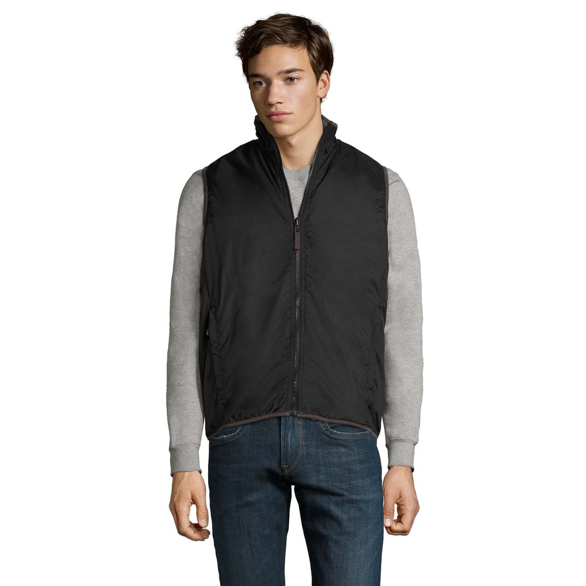 Wendbare Weste mit Fleece-Futter