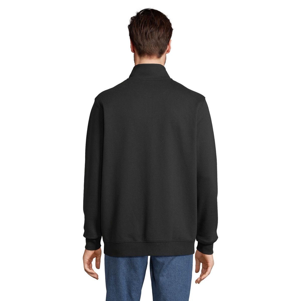 Sweatjacke mit Stehkragen und Reißverschluss