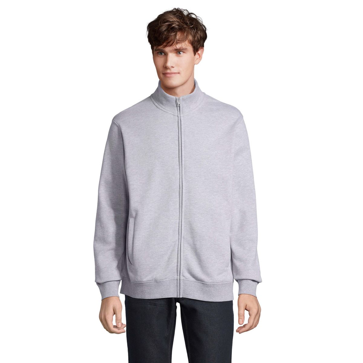 Minimalistische Jersey-Jacke mit Reißverschluss