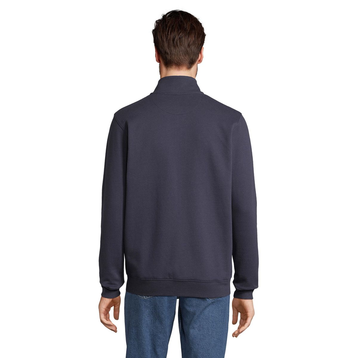Sweatjacke mit Reißverschluss und Stehkragen