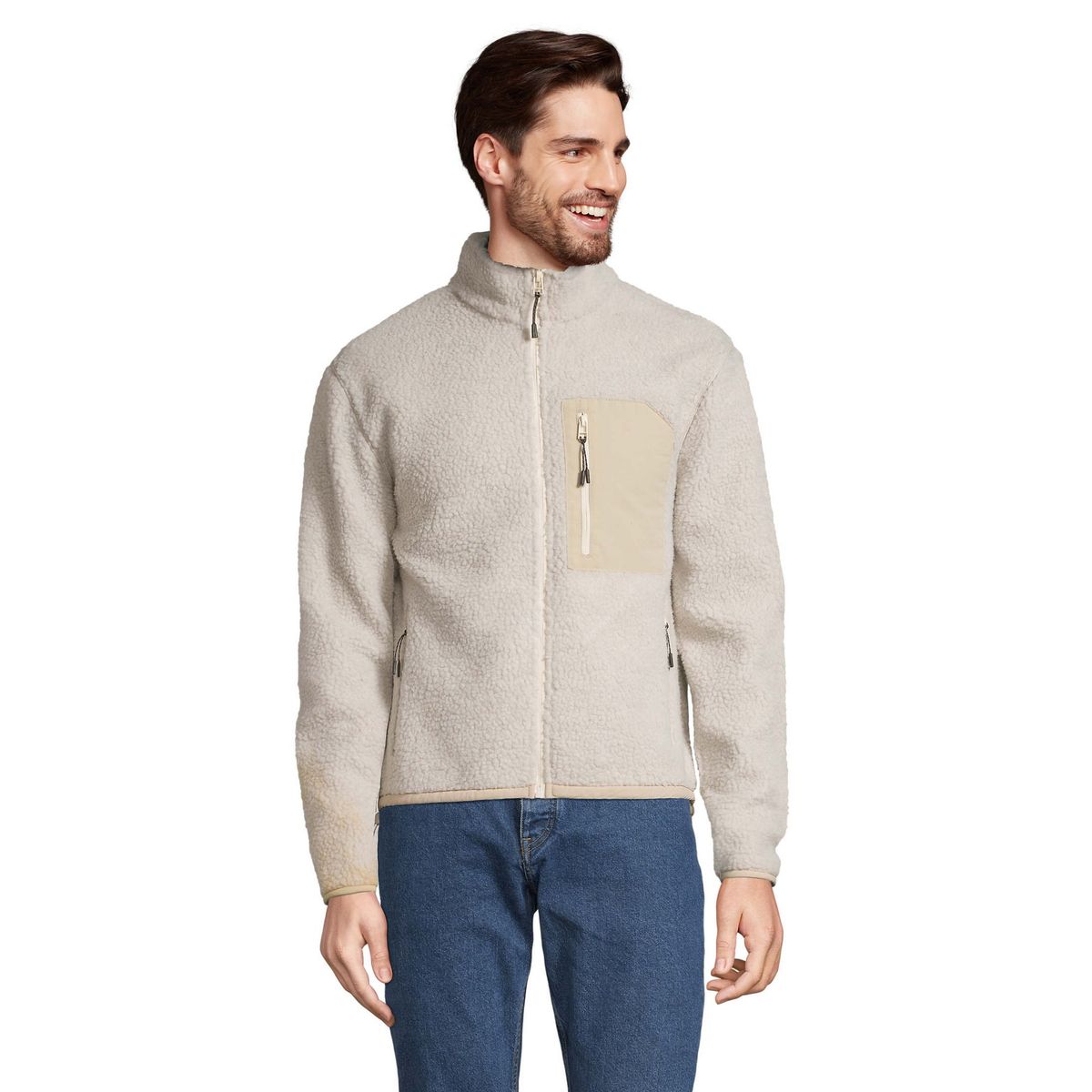 Oversized Teddy-Fleece Hybrid-Jacke