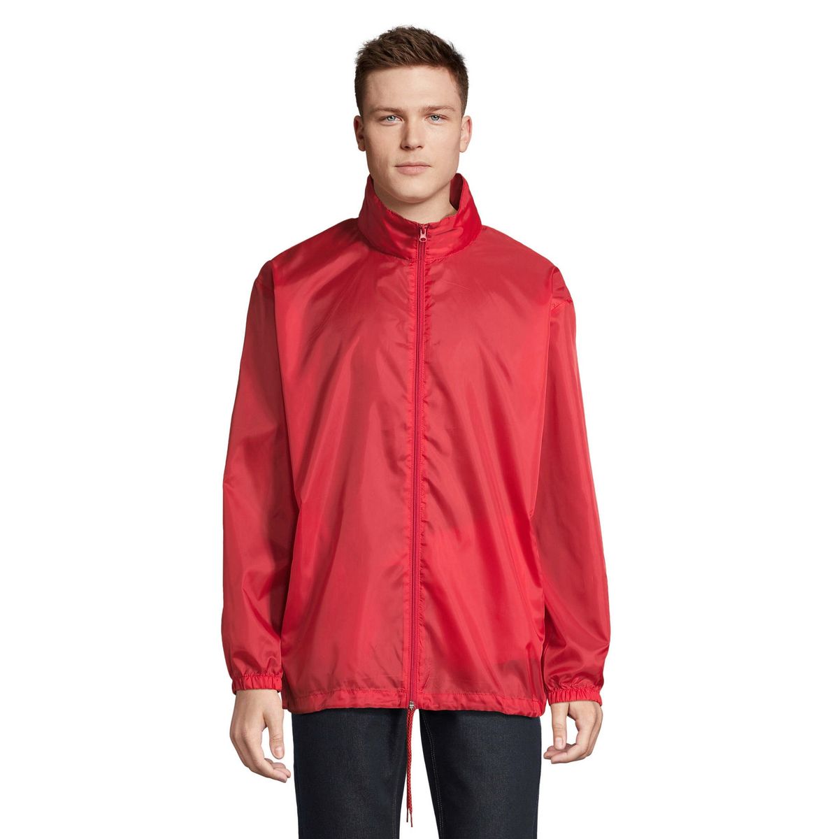 Wasserabweisende Unisex Windjacke mit Reißverschluss