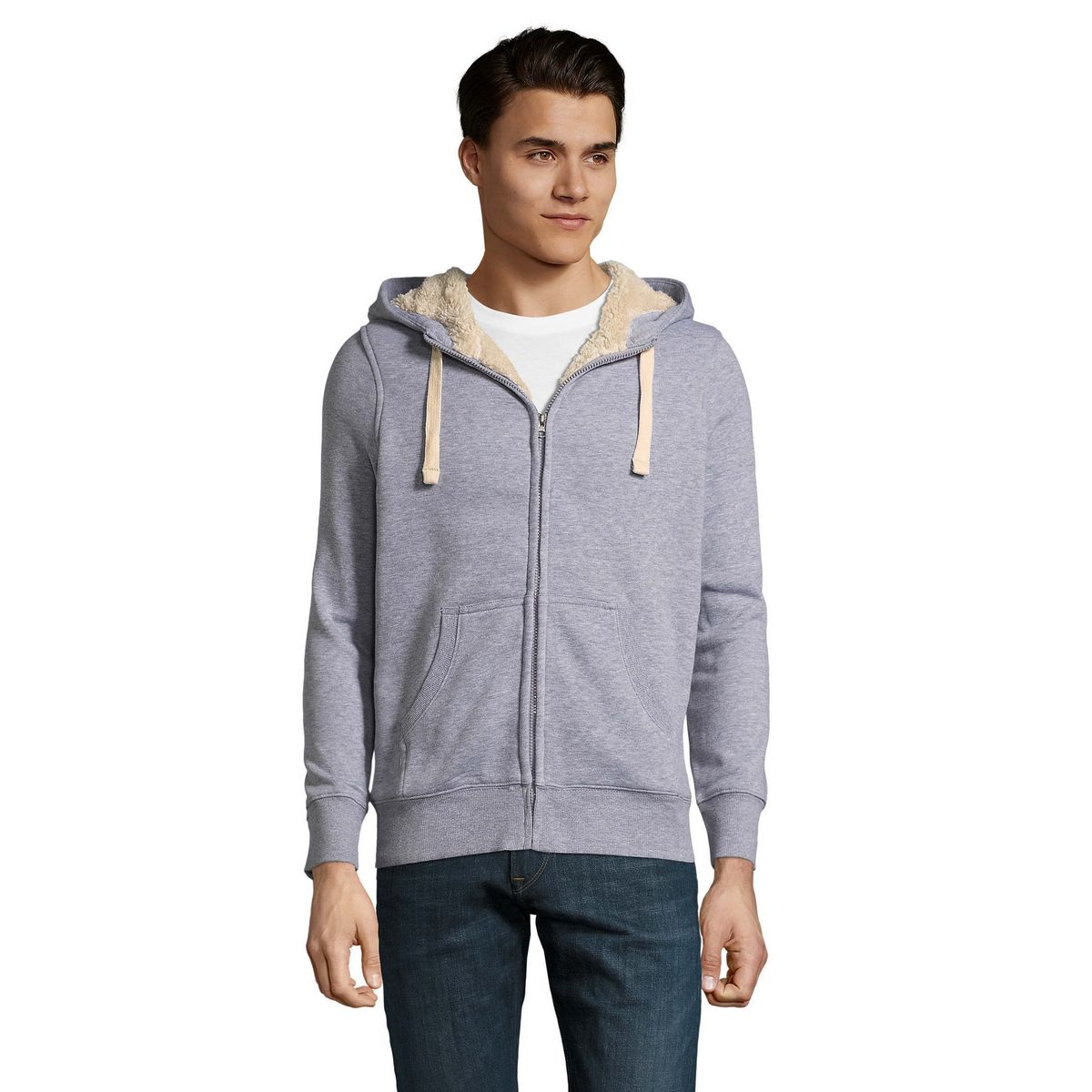 Zip-Hoodie mit Teddyfutter