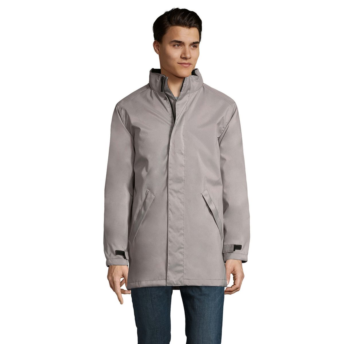Wattierte Lange Utility-Jacke