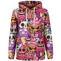 Hoodie mit gruseligem Eis-Print