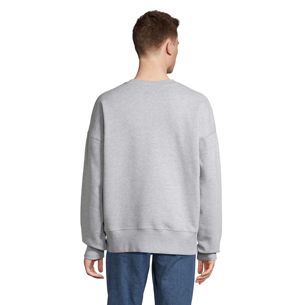 Übergroßes Schweres Sweatshirt mit Rundhalsausschnitt