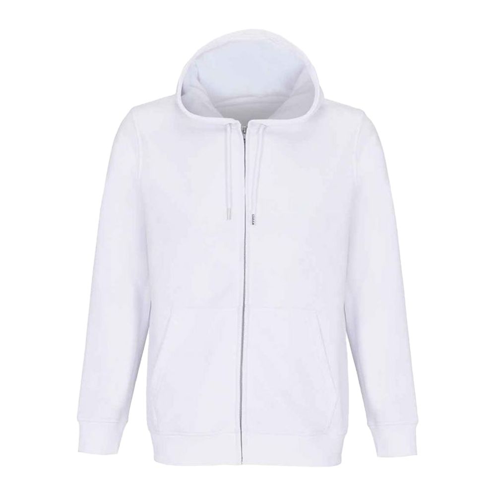 Klassischer Jersey-Kapuzenpullover mit Reißverschluss