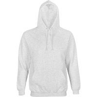 Klassischer Kapuzenpullover in Hellgrau Meliert