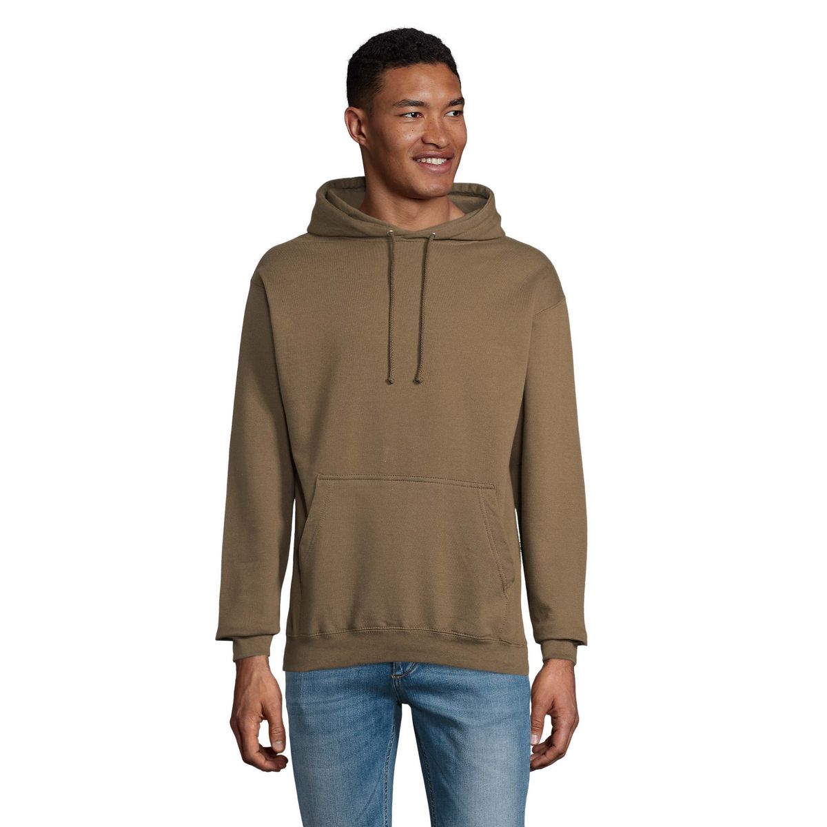 Klassischer Fleece-Kapuzenpullover