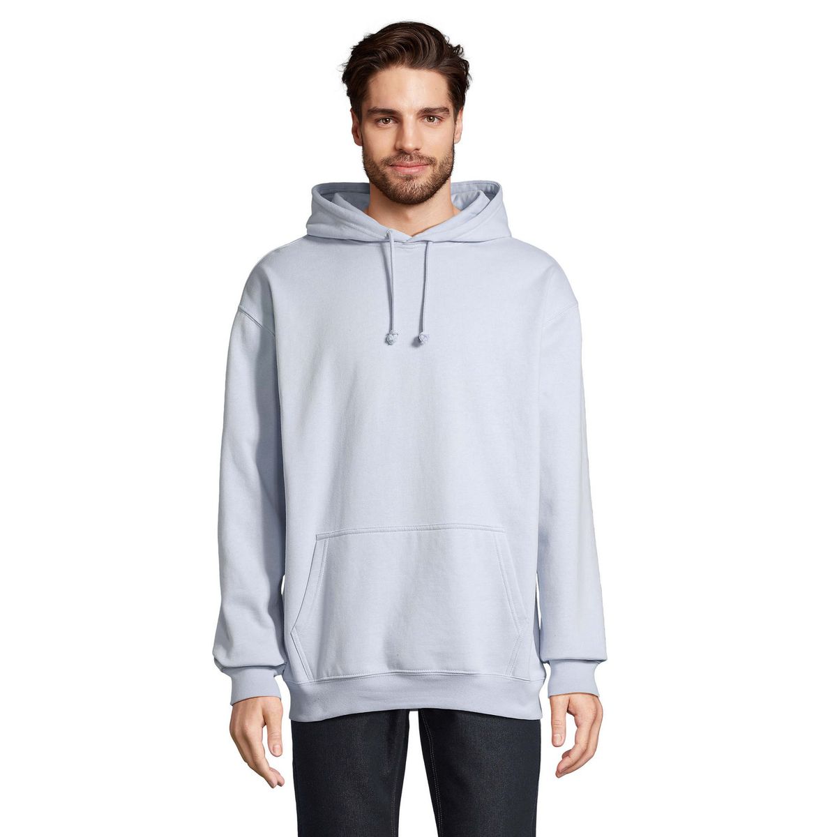 Klassischer Kapuzenpullover aus angerautem Fleece