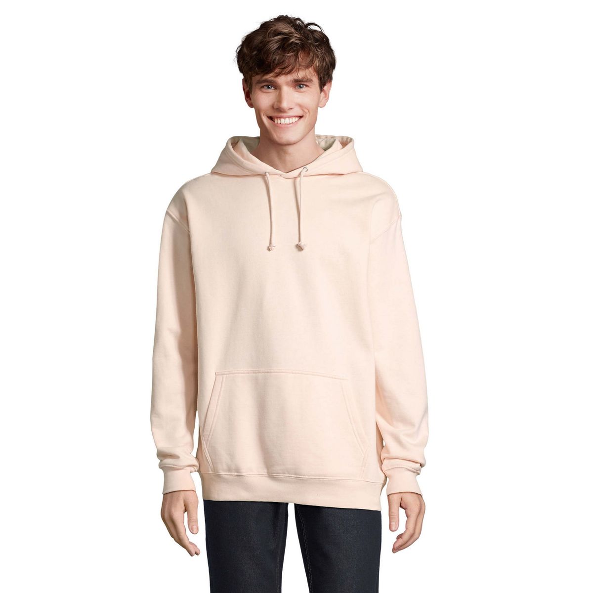 Klassischer Fleece-Pullover mit Kängurutasche