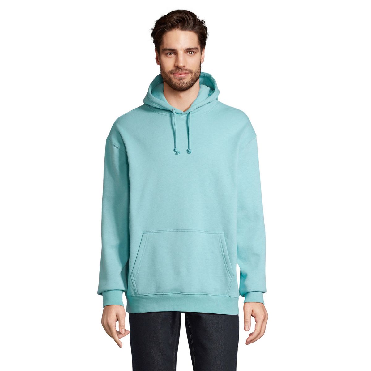 Klassischer Kapuzenpullover mit Fleece-Innenseite