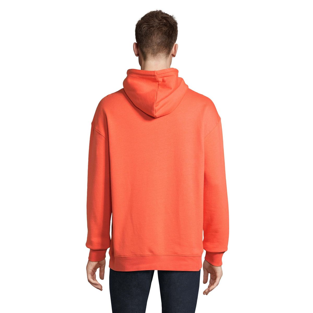 Klassischer Fleece-Kapuzenpullover mit Kängurutasche