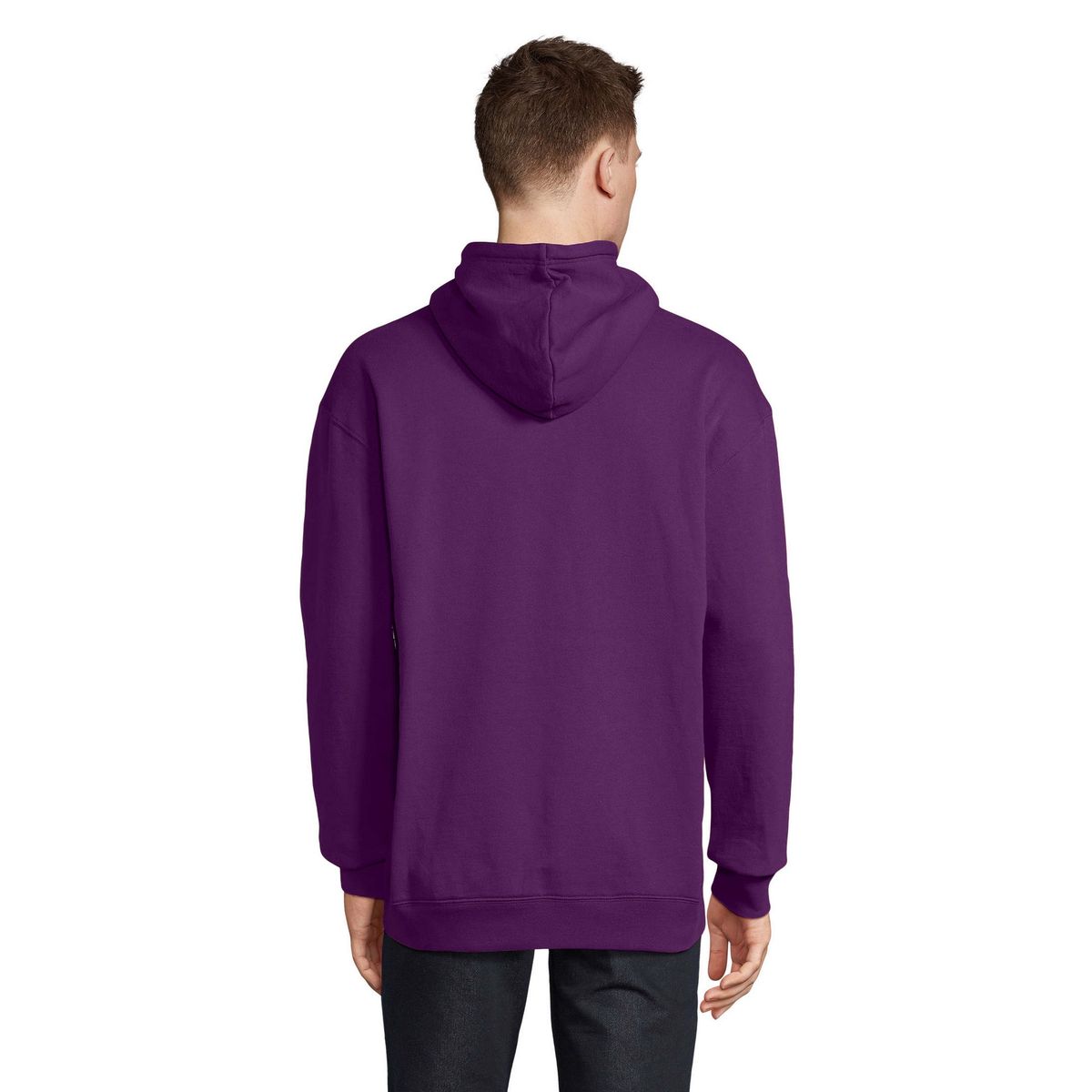 Klassischer Kapuzenpullover mit angerautem Fleece
