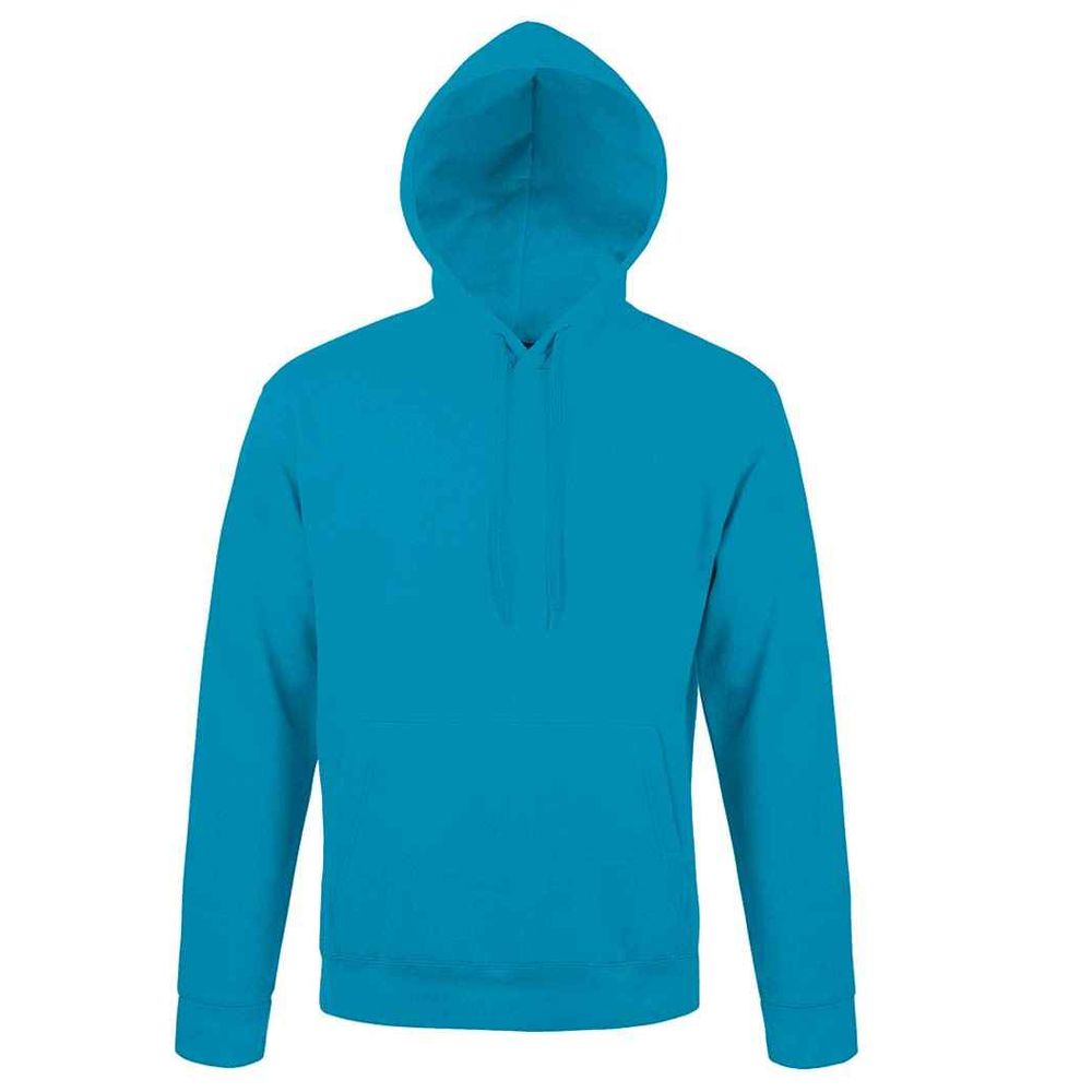 Einfarbiger Kapuzenpullover mit gebürstetem Fleece