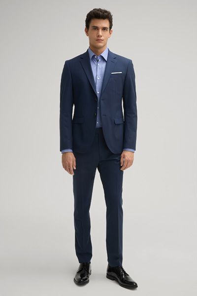 Bogner Pierce Hemd in Blau und Weiß Stretch Baumwolle