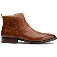 Elegante Lederstiefeletten mit Reißverschluss