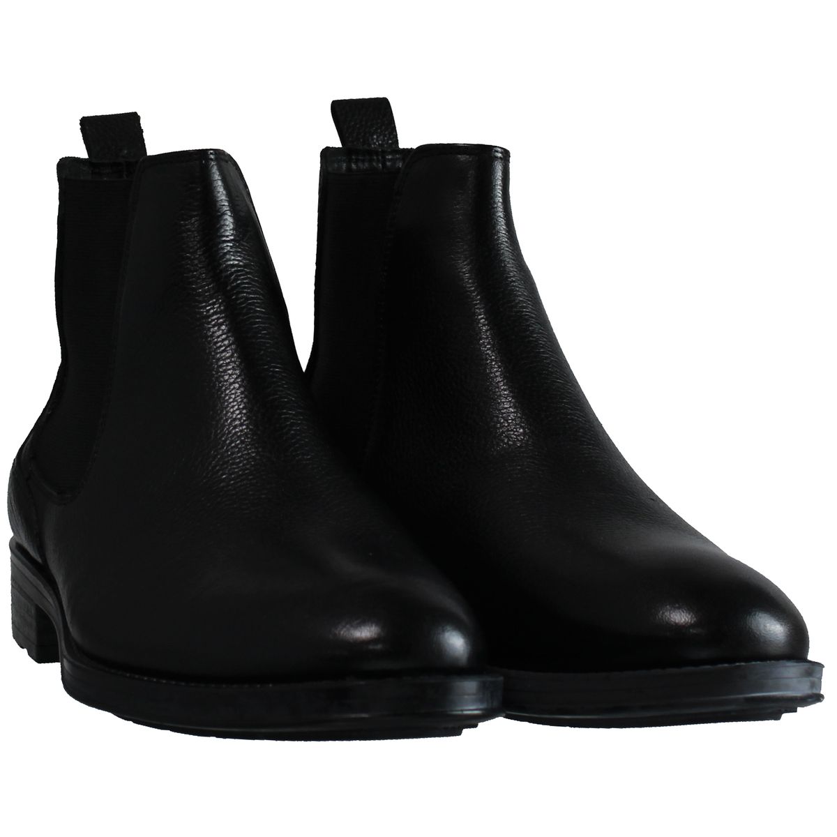 Klassische Chelsea-Boots aus Narbenleder