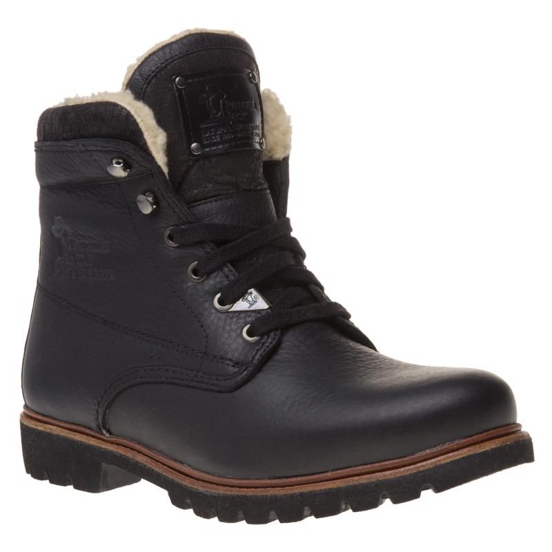 Leder-Winterstiefel im Aviator-Stil