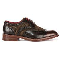 Herringbone Wingtip Derby-Schuhe
