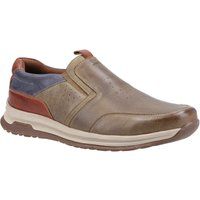 Mehrfarbige Leder-Slipper zum Reinschlüpfen