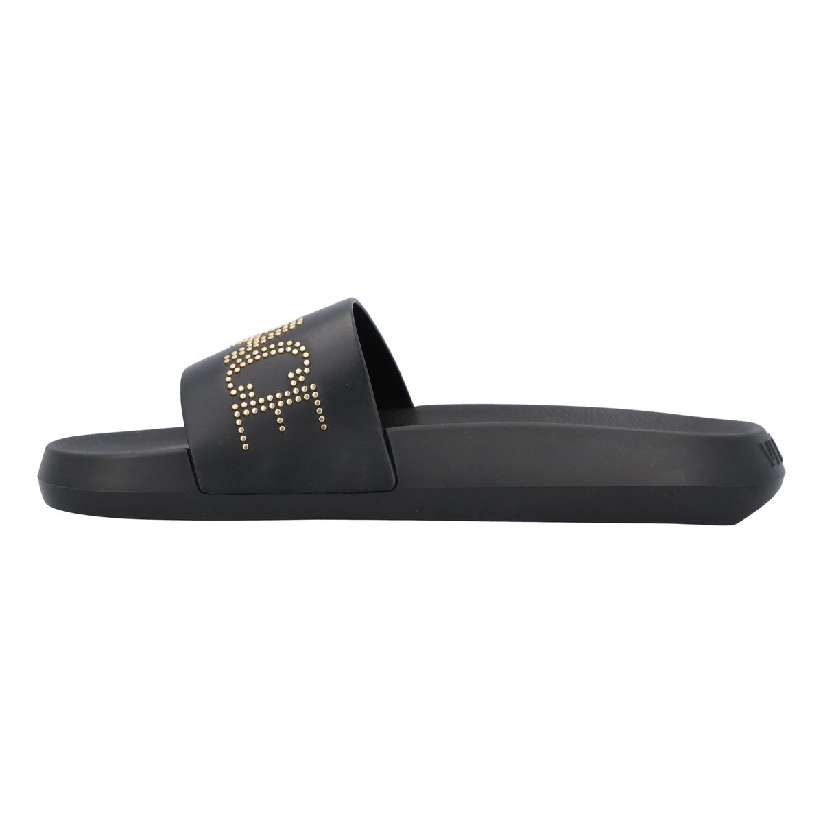 Gummi-Pool-Sandalen mit Nietendetail